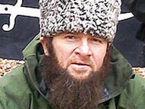FILE In this screen shot taken in Moscow, Wednesday, Dec. 2, 2009 of a computer screen showing an undated photo of a man identified as Chechen separatist leader Doku Umarov posted on the Kavkazcenter.com site. Doku Umarov, a leading Chechen rebel on Tuesday July 2, 2013 called on Islamist militants in Russiaís North Caucasus to disrupt the upcoming Winter Games in the Black Sea resort of Sochi, reversing his previous appeal not to target civilians in the region. Sochi is hosting the Winter Olympics in February in what has been described as President Vladimir Putinís pet project. The overall bill for the Games stands at $51 billion, making them by far the most expensive Olympics in history (AP Photo/Kavkazcenter.com, file)