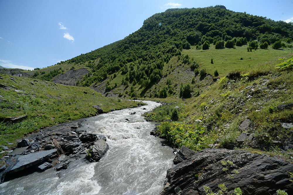 Река Терек в Чечне